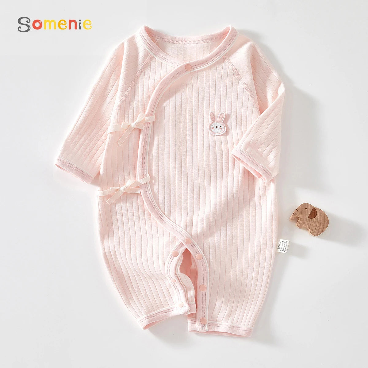 Newborn Baby Cotton Romper – Unisex Long Sleeve One-Piece Jumpsuit | Boneless Pajamas for All Seasons (0–6 Months)