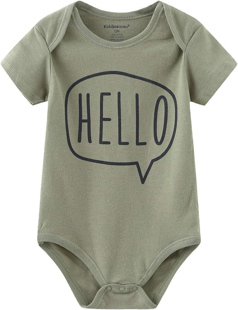 Newborn Baby Bodysuits 5-Pack – Unisex Cotton One-Piece Baby Clothes – Baby Shower Gift Set