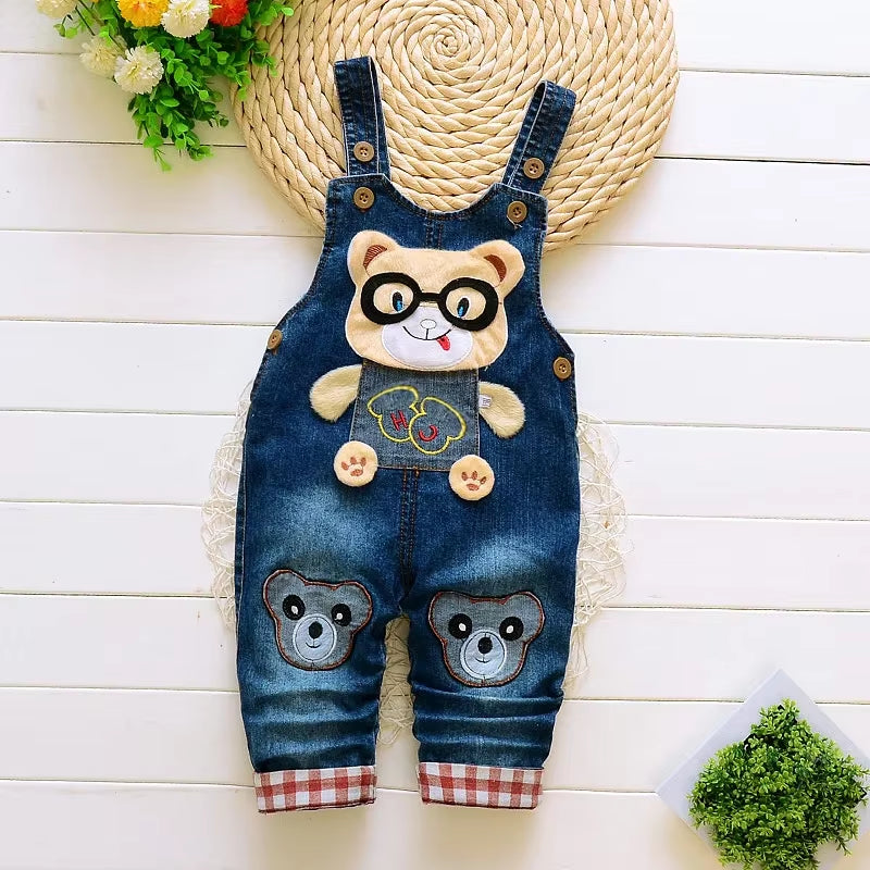 Toddler Denim Overalls - Baby Boys & Girls Jeans Jumpsuit | Kids Dungarees Pants Outfit