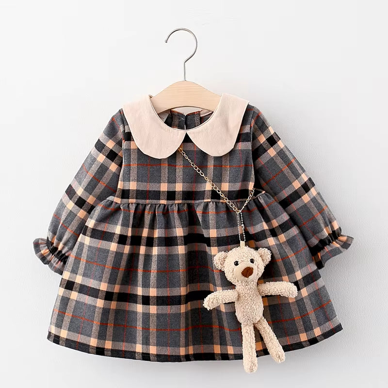 Newborn Baby Girl Spring Dress - Long Sleeve Coat Dress for Infant & Toddler Birthdays | Cute Party Outfit