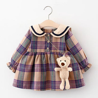 Newborn Baby Girl Spring Dress - Long Sleeve Coat Dress for Infant & Toddler Birthdays | Cute Party Outfit