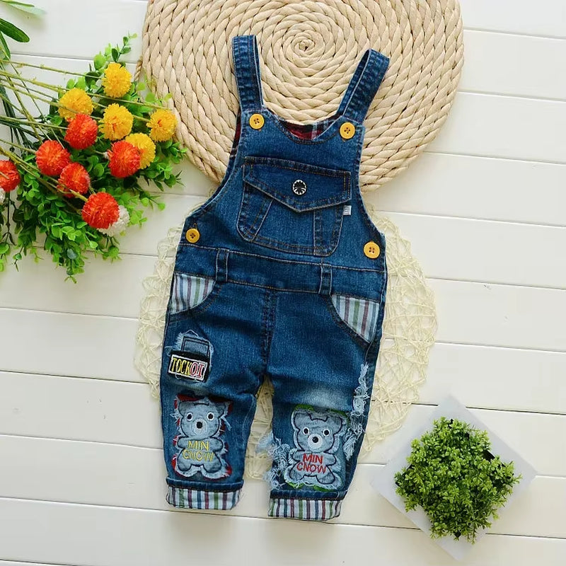 Toddler Denim Overalls - Baby Boys & Girls Jeans Jumpsuit | Kids Dungarees Pants Outfit