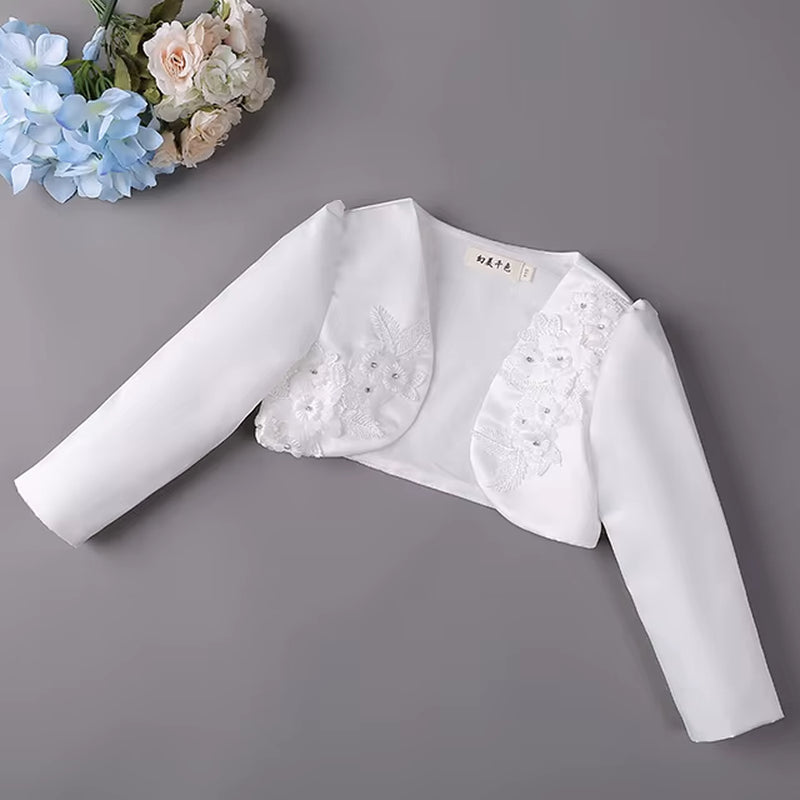 Baby Girl Embroidered Cape Coat - Princess Jacket Shawl for Weddings & Parties | Infant 1-6Y Outerwear