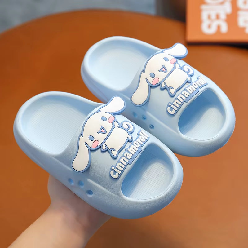 Cute Kids Slippers - Kawaii Hello Kitty & Cinnamoroll Non-Slip Platform Sandals for Home & Beach