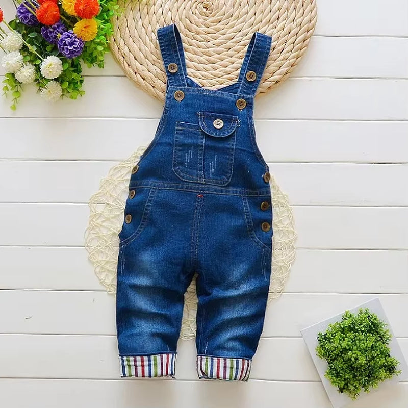 Toddler Denim Overalls - Baby Boys & Girls Jeans Jumpsuit | Kids Dungarees Pants Outfit