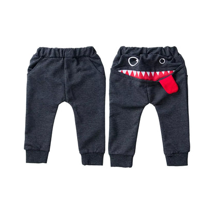 Toddler Baby Pants – Cute Big Mouth Monster Cotton Trousers for Boys & Girls | Cartoon Infant Casual Costume Pants (0-3 Years)