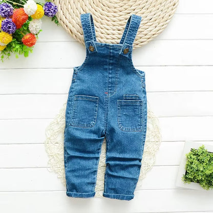 Toddler Denim Overalls - Baby Boys & Girls Jeans Jumpsuit | Kids Dungarees Pants Outfit